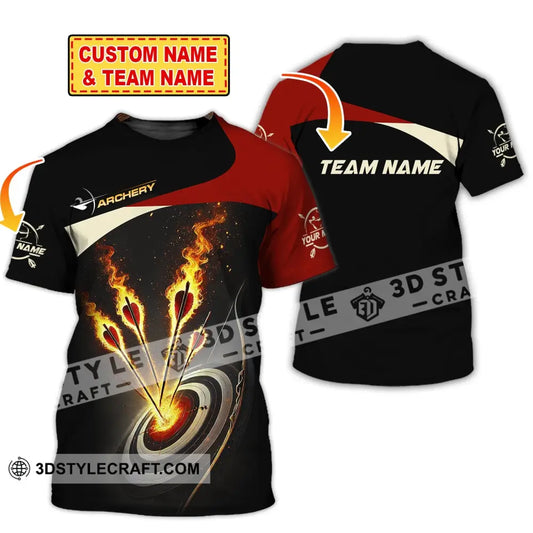 Unisex Shirt Custom Name And Team Archer Archery Uniform Gift T-Shirt