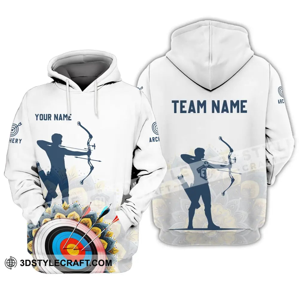 Unisex Shirt - Custom Name And Team Archery Lover Hoodie / S T-Shirt