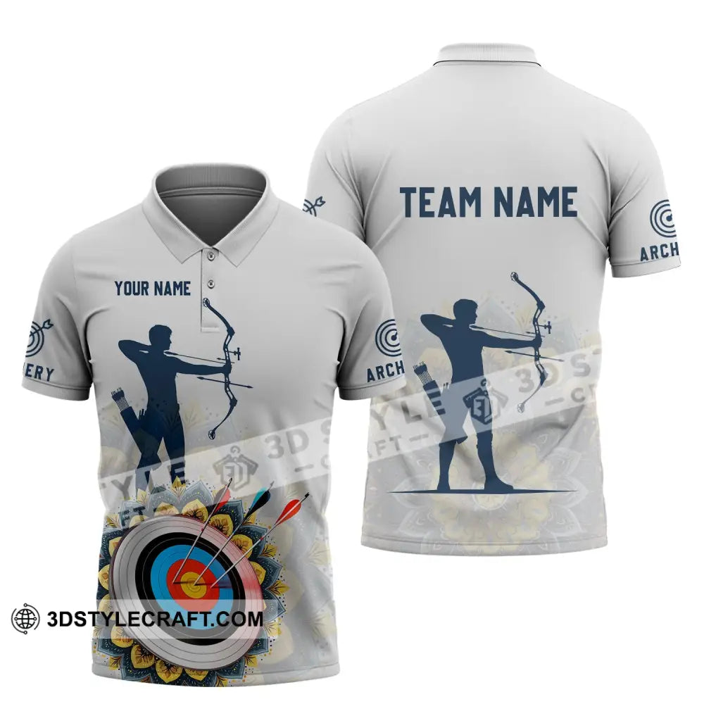 Unisex Shirt - Custom Name And Team Archery Lover Polo / S T-Shirt