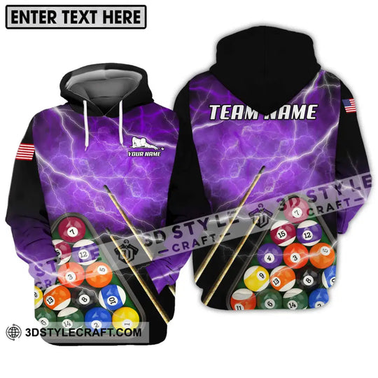 Unisex Shirt - Custom Name And Team Name Billiard Shirt, America Billiard style option 3