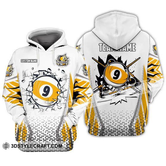 Unisex Shirt - Custom Name And Team Name Billiard No.9 style option 4