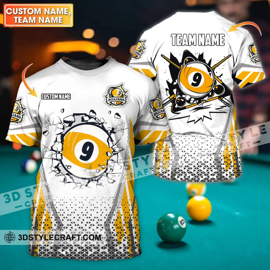 Unisex Shirt - Custom Name And Team Billiard No.9 T-Shirt