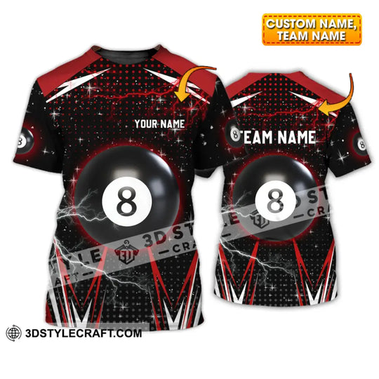 Unisex Shirt - Custom Name And Team Name Shirt - Billiard Thunder style option 1