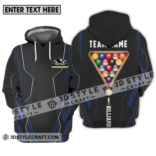 Unisex Shirt - Custom Name And Team Name Billiards Player Shirt style option 3