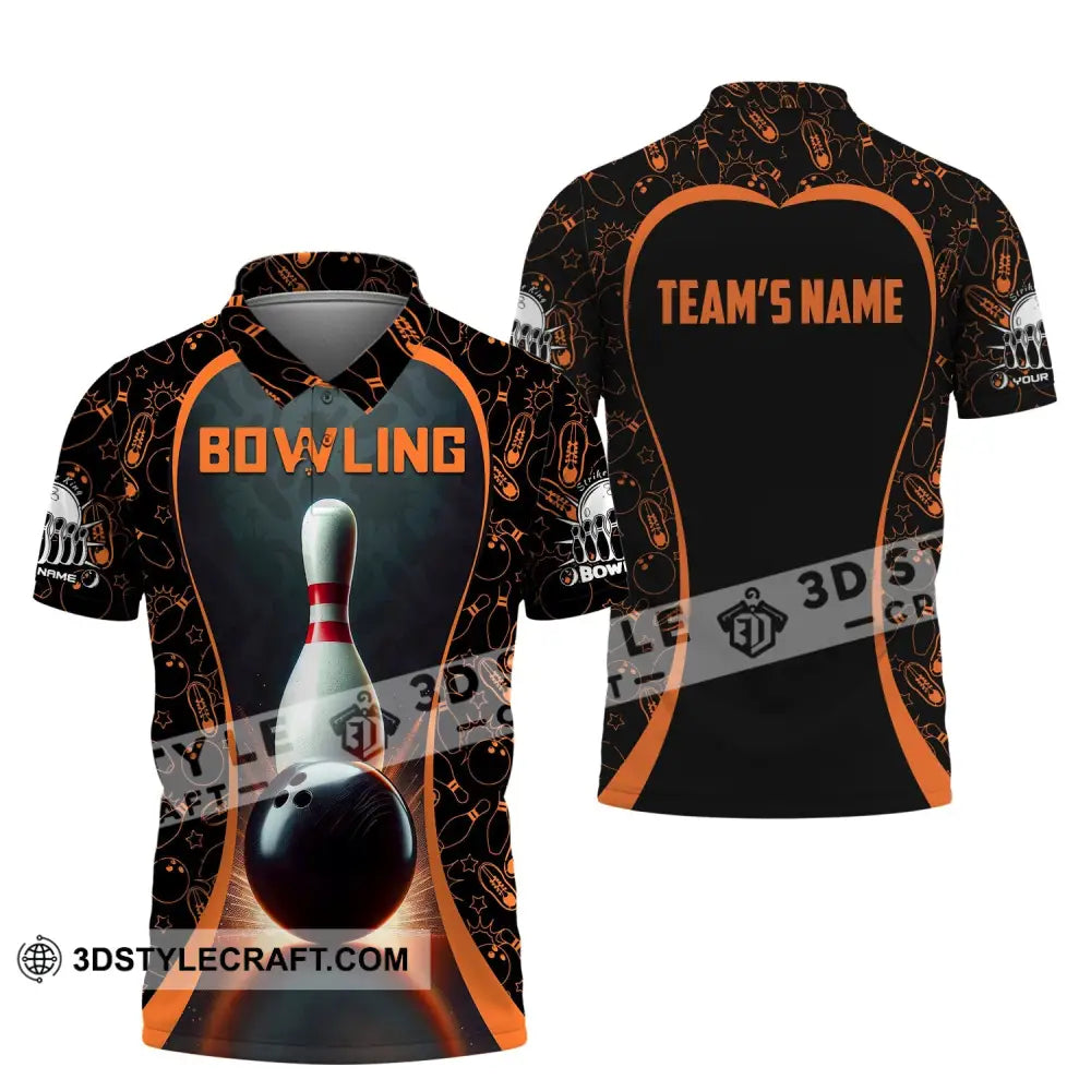 Unisex Shirt Custom Name And Team Bowling Club Polo / S T-Shirt