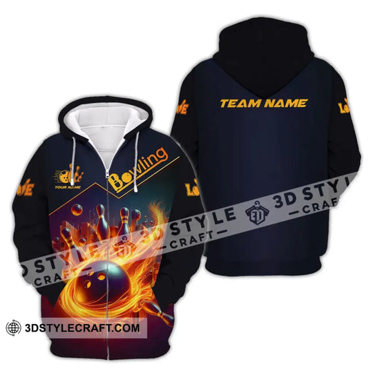 Unisex Shirt, Custom Name and Team Name Bowling Shirt, Bowling Club Polo Shirt style option 3