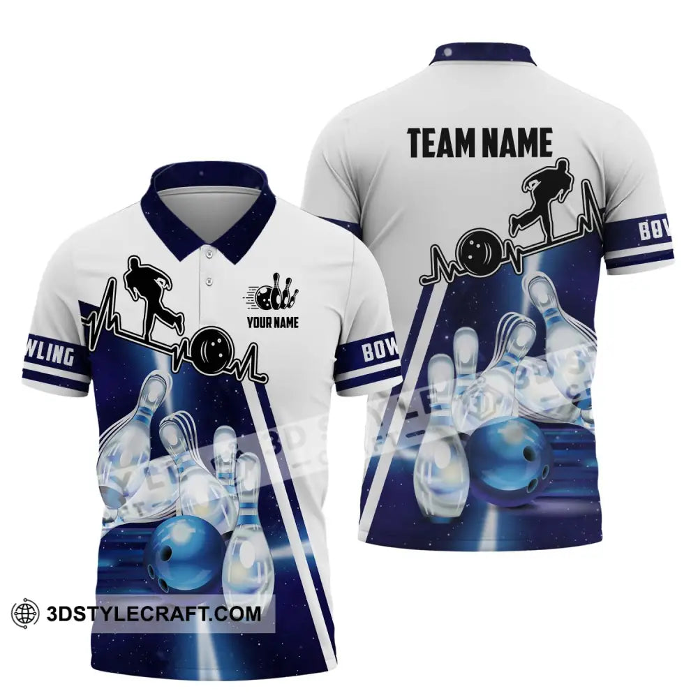 Unisex Shirt - Custom Name And Team Bowling Hoodie Lover Gift Polo / S T-Shirt