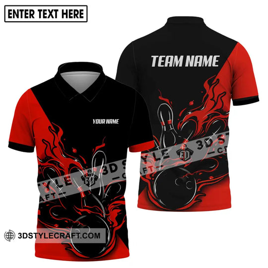 Unisex Shirt - Custom Name And Team Name Shirt - Bowling Hoodie Polo Shirt - Bowling Lover Gift - Bowling Player Shirt style option 4