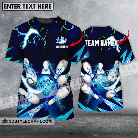 Unisex Shirt - Custom Name And Team Name Shirt, Bowling Ice Pins Shirt style option 1