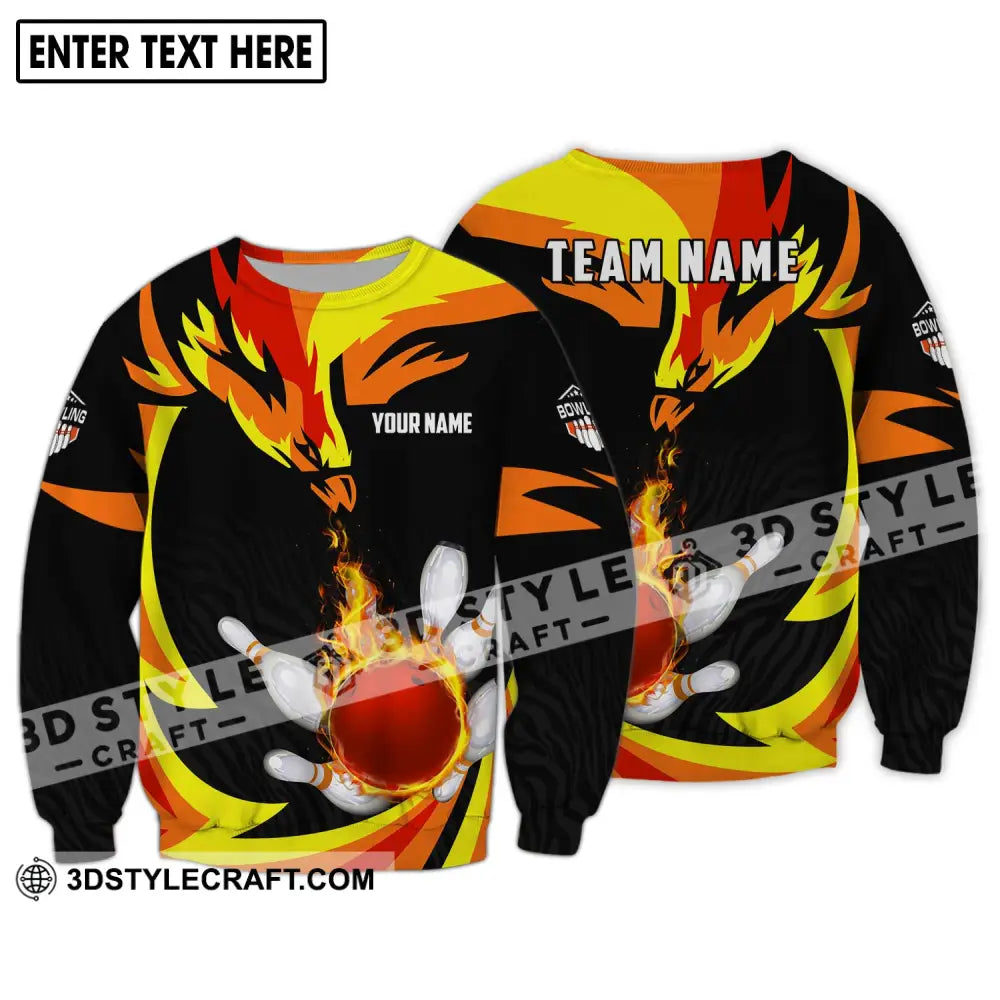 Unisex Shirt - Custom Name And Team Bowling Lover Gift Long Sleeve / S T-Shirt