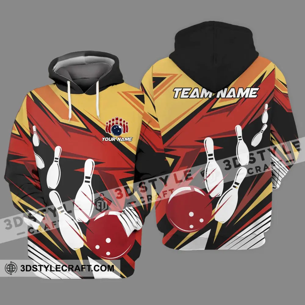 Unisex Shirt - Custom Name And Team Bowling Lover Hot Color Hoodie / S T-Shirt