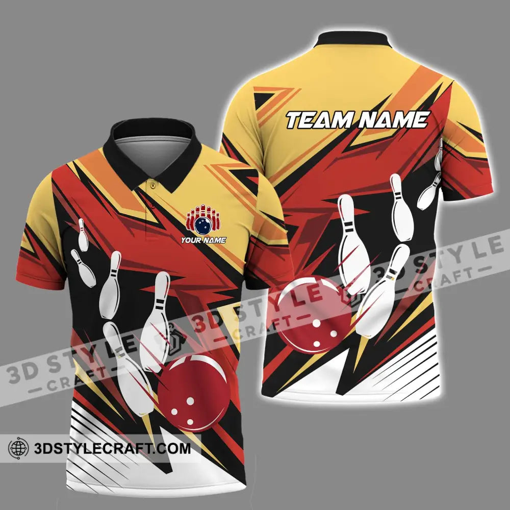 Unisex Shirt - Custom Name And Team Bowling Lover Hot Color Polo / S T-Shirt