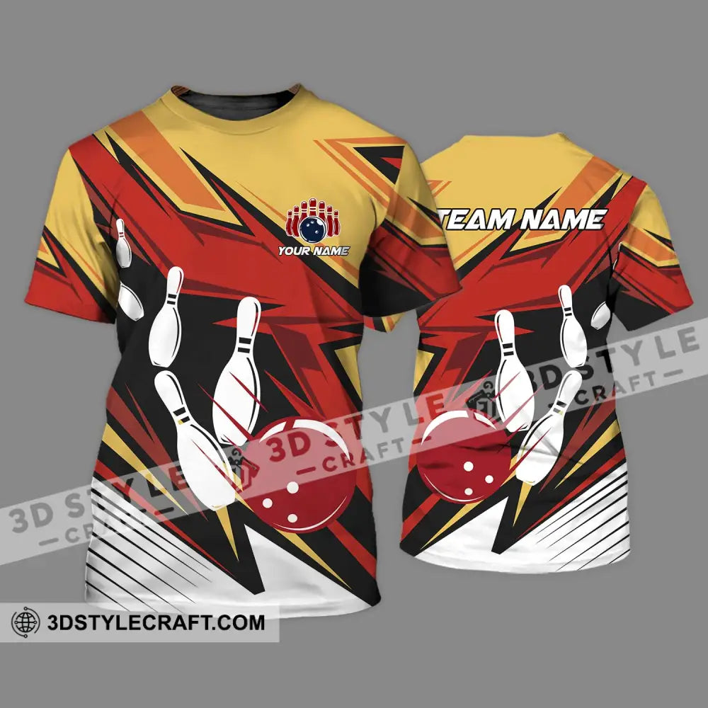 Unisex Shirt - Custom Name And Team Bowling Lover Hot Color T-Shirt / S T-Shirt