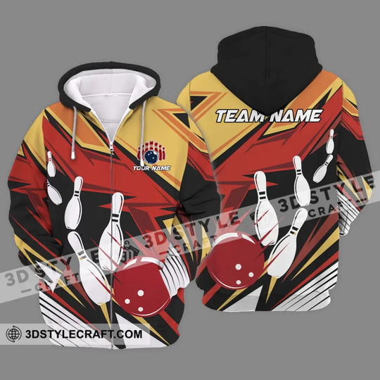 Unisex Shirt - Custom Name And Team Name Bowling Lover Shirt, Bowling Hot Color style option 2