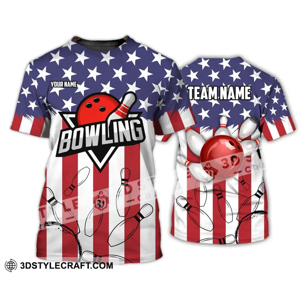 Unisex Shirt - Custom Name And Team Bowling Polo Lover Gift Player T-Shirt / S T-Shirt