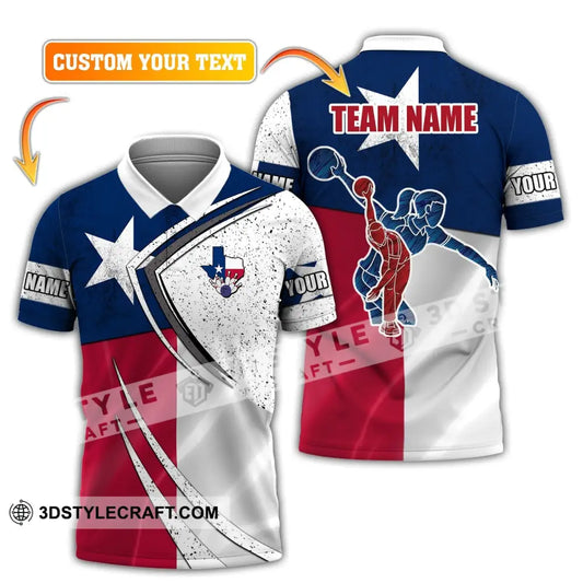 Unisex Shirt Custom Name And Team Bowling Polo T-Shirt Club Uniform