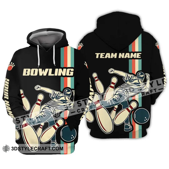 Unisex Shirt - Custom Name And Team Name Bowling Shirt, Retro Color style option 3