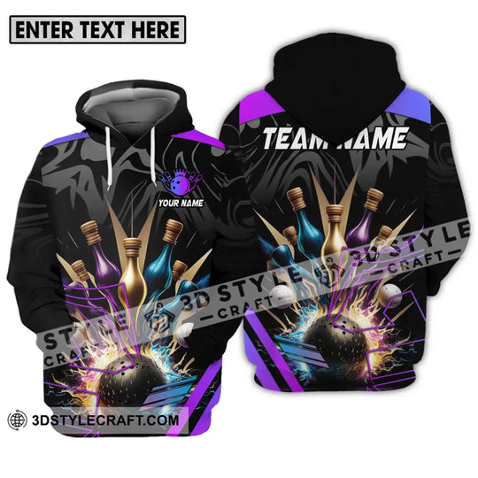 Unisex Shirt - Custom Name And Team Name Bowling Shirt, Skinny Pins style option 3