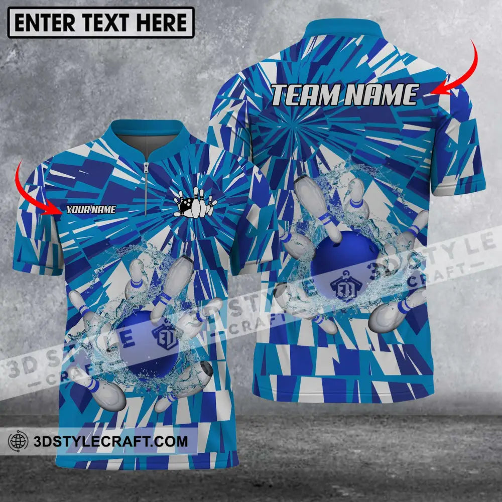 Unisex Shirt - Custom Name And Team Name Shirt, Bowling Water Pins Shi