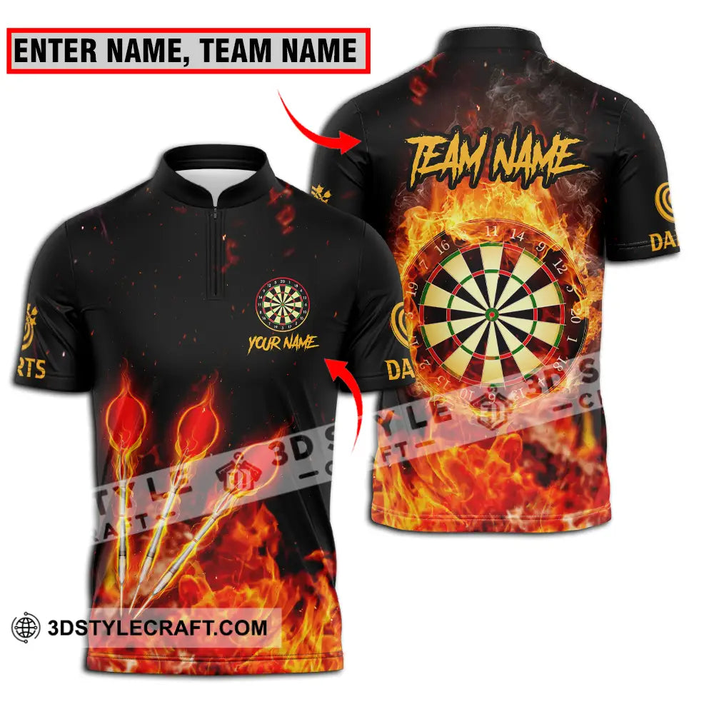 Unisex Shirt - Custom Name And Team Burning Darts T-Shirt