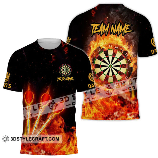 Unisex Shirt - Custom Name And Team Burning Darts T-Shirt / S T-Shirt