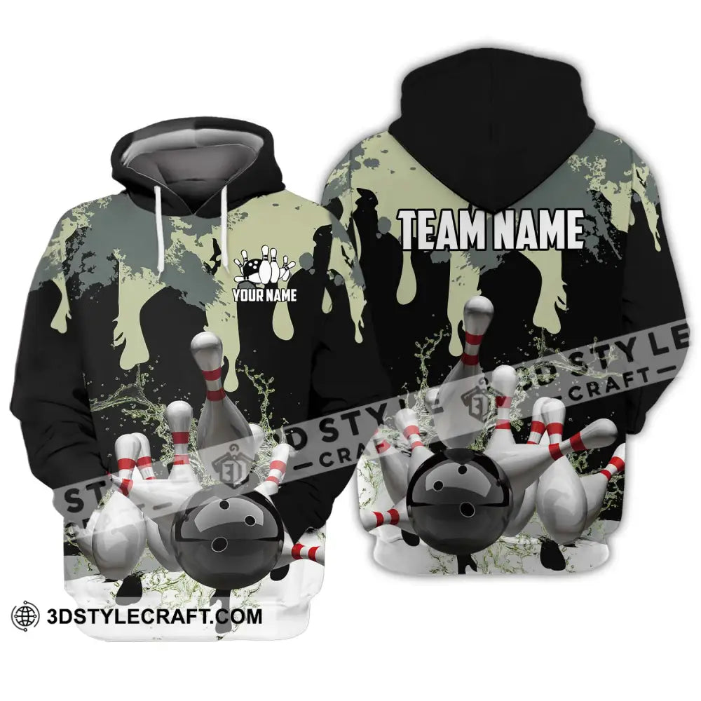 Unisex Shirt - Custom Name And Team Camouflage Color For Bowling Lover Hoodie / S T-Shirt