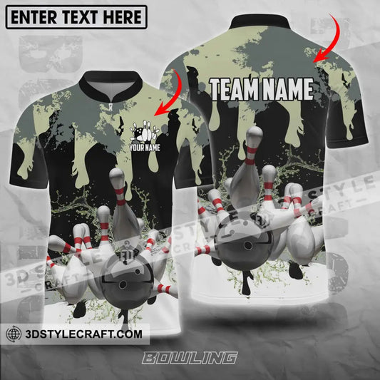 Unisex Shirt - Custom Name And Team Camouflage Color For Bowling Lover T-Shirt