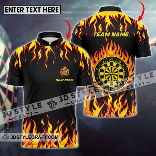 Unisex Shirt - Custom Name And Team Darts Fire T-Shirt