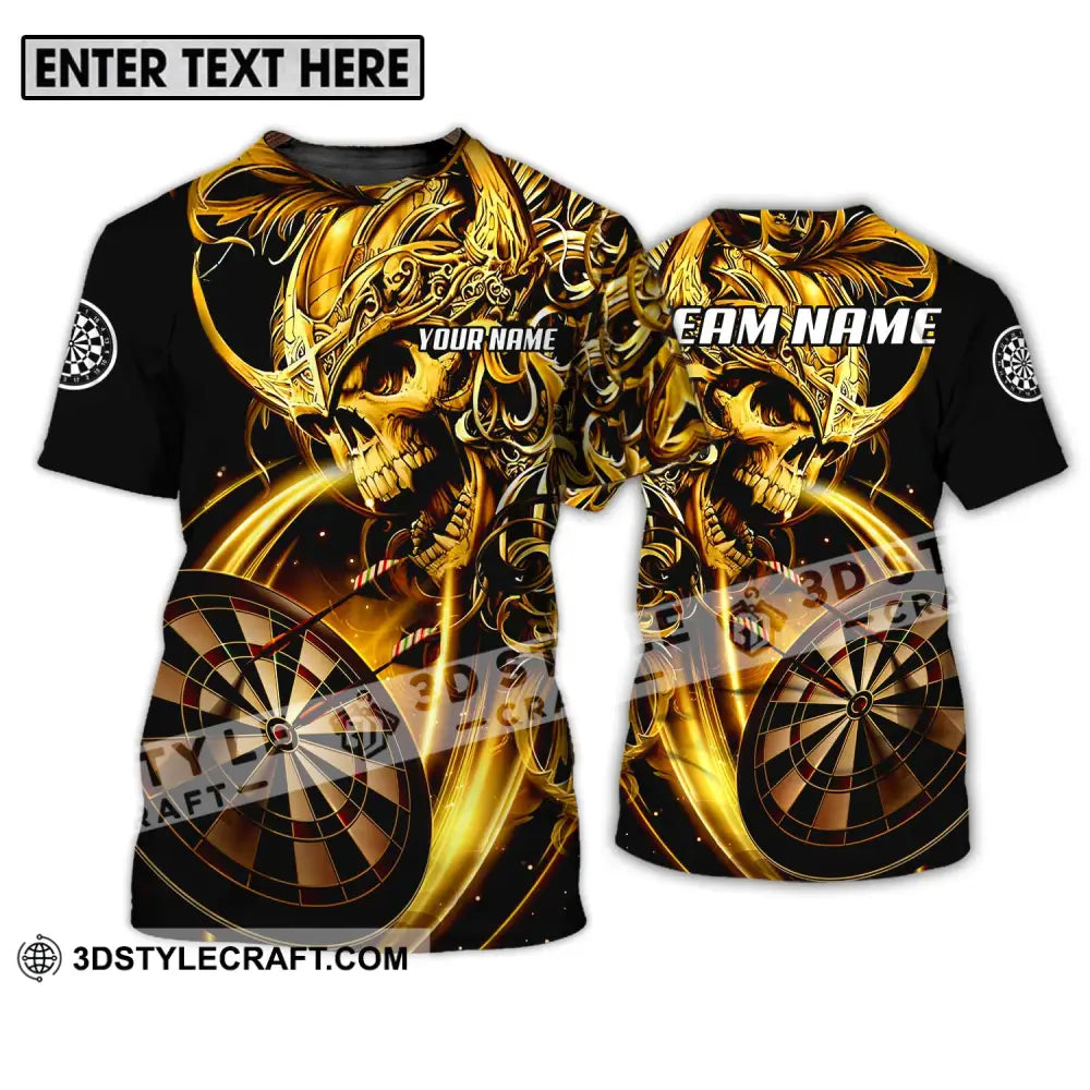 Unisex Shirt - Custom Name And Team Darts Gold T-Shirt / S T-Shirt