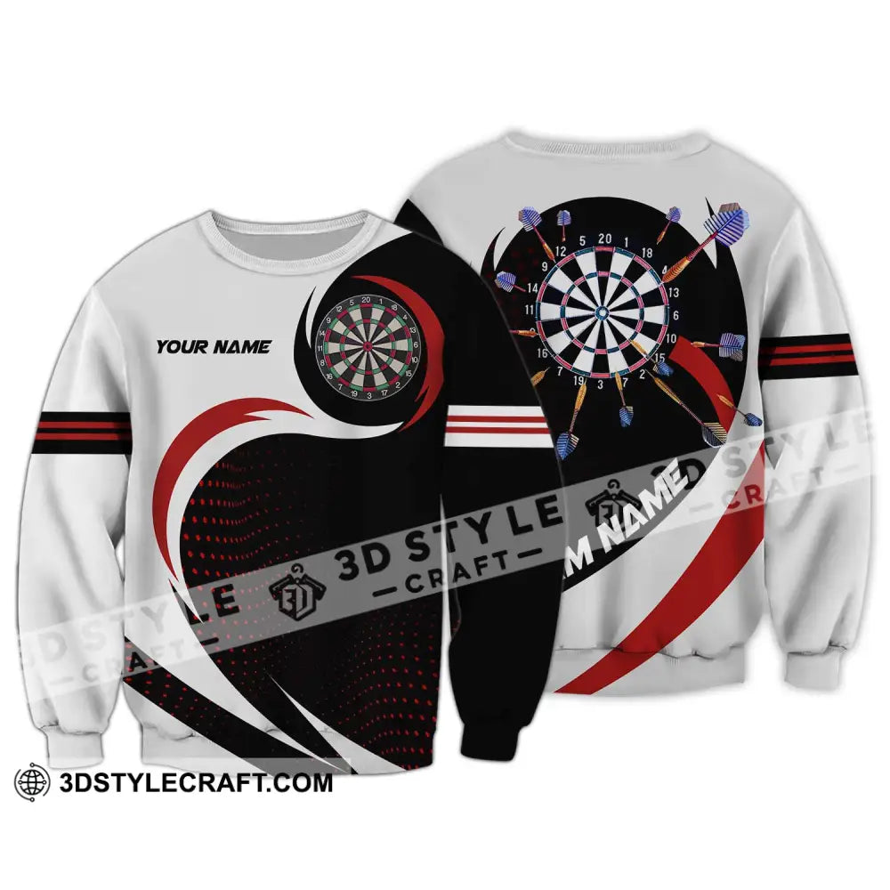 Unisex Shirt - Custom Name And Team Darts Long Sleeve / S T-Shirt