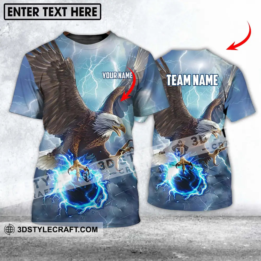 Unisex Shirt - Custom Name And Team Eagle Bowling King Of The Sky T-Shirt