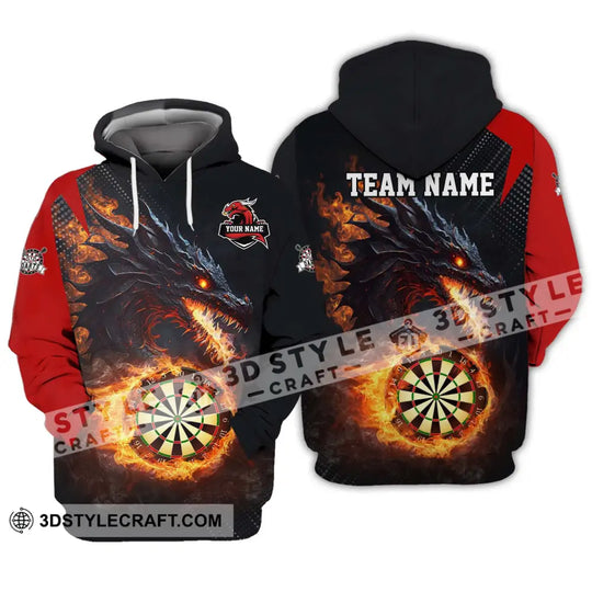 Unisex Shirt - Custom Name And Team Name Shirt, Fire Dragon Darts Shirt style option 3
