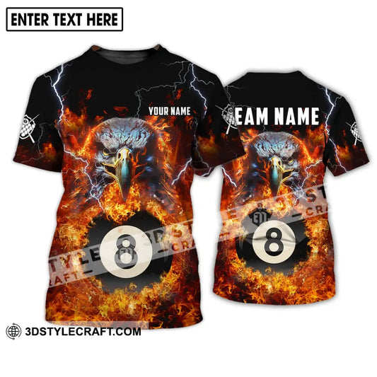 Unisex Shirt - Custom Name And Team Fire Eagle T-Shirt / S T-Shirt