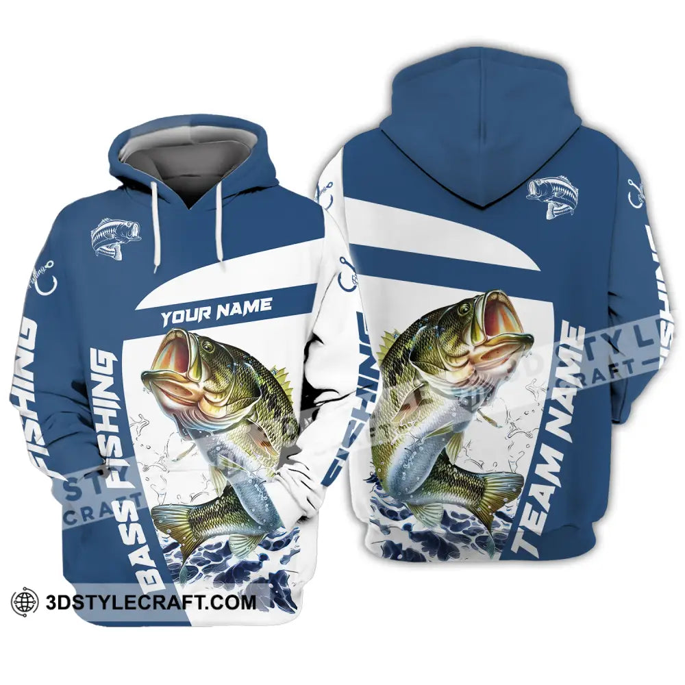 Unisex Shirt - Custom Name And Team Fishing Bass Hoodie / S T-Shirt