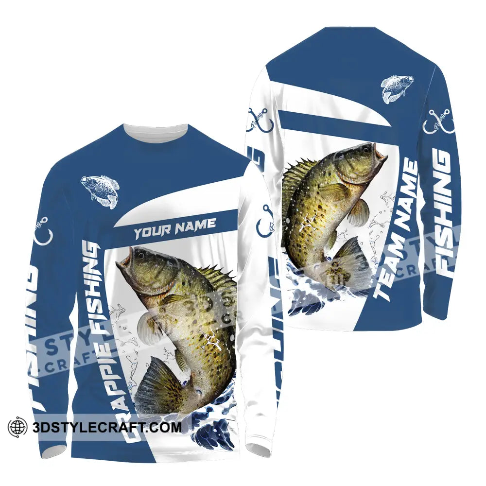 Unisex Shirt - Custom Name And Team Fishing Classic Long Sleeve / S T-Shirt