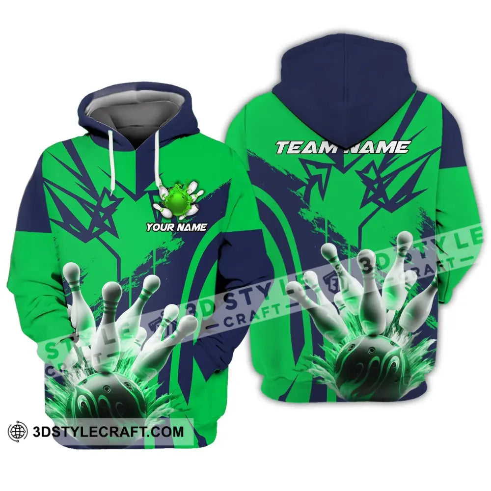 Unisex Shirt Custom Name And Team For Bowling Lover Hoodie Polo Long Sleeve / S T-Shirt