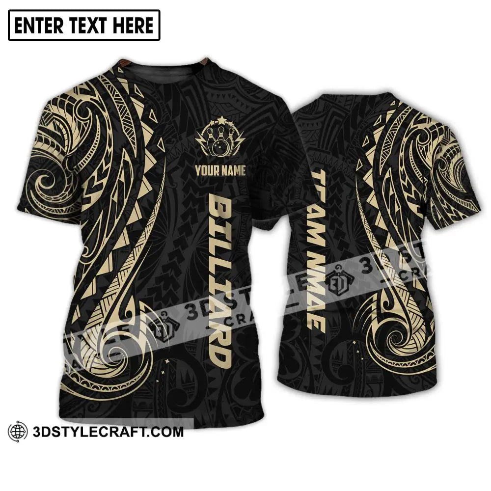 Unisex Shirt - Custom Name And Team Gold Pattern T-Shirt / S T-Shirt