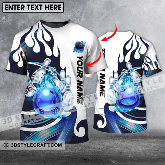 Unisex Shirt - Custom Name And Team Name Shirt, Ice Bowling Ball style option 1