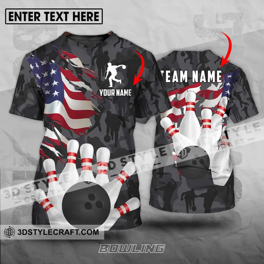 Unisex Shirt - Custom Name And Team Name Sport Shirt, America Bowling Player style option 1