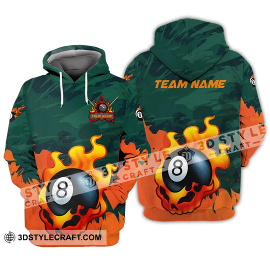 Unisex Shirt - Custom Name And Team Name Sport Shirt, Billiard Ball No 8 style option 3