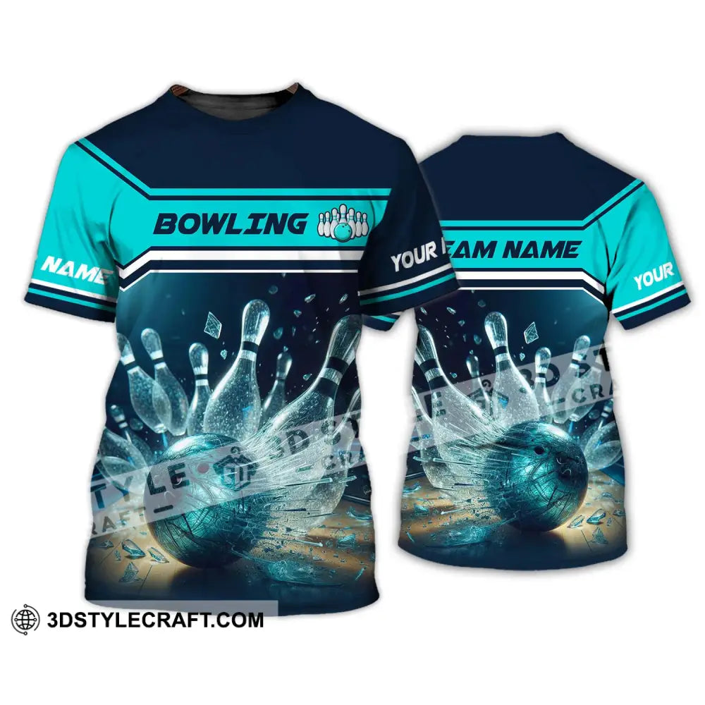 Unisex Shirt - Custom Name And Team Sport Crystal Bowling T-Shirt / S T-Shirt