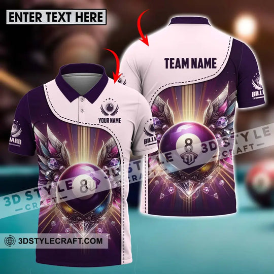Unisex Shirt - Custom Name And Team Name Sport Shirt, Diamond Billiard style option 1