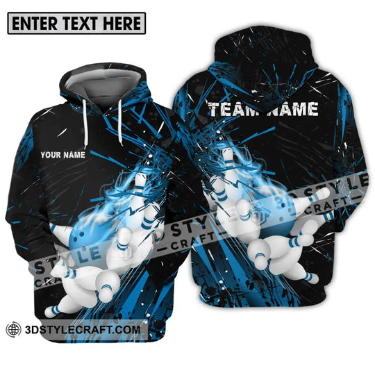 Unisex Shirt - Custom Name And Team Name Sport Shirt, Ice Flash Bowling style option 3