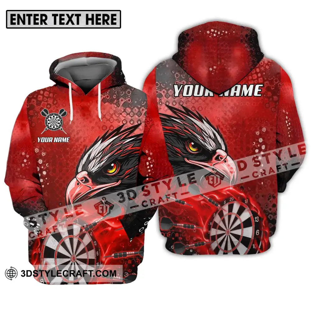 Unisex Shirt - Custom Name And Team Sport Red Eagle Darts Hoodie / S T-Shirt