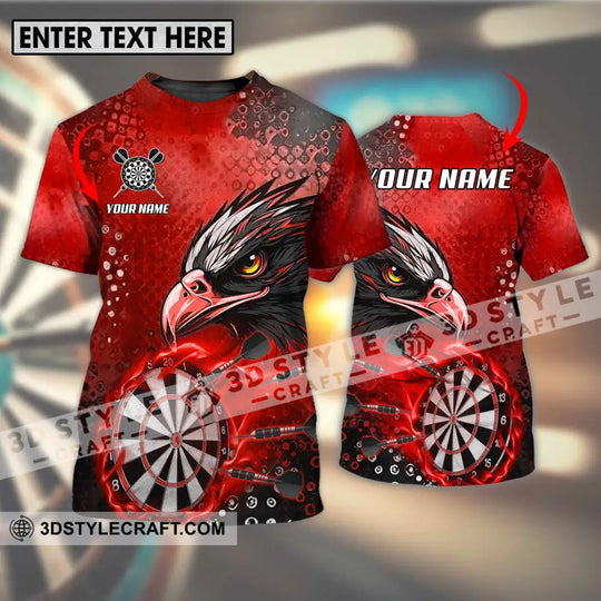 Unisex Shirt - Custom Name And Team Name Sport Shirt, Red Eagle Darts style option 1