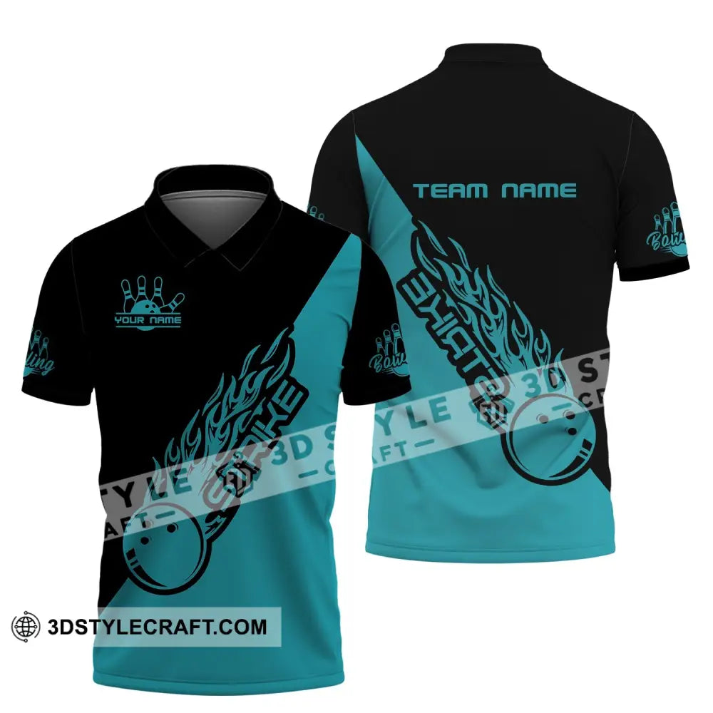 Unisex Shirt - Custom Name And Team Strike Bowling Lover Polo / S T-Shirt