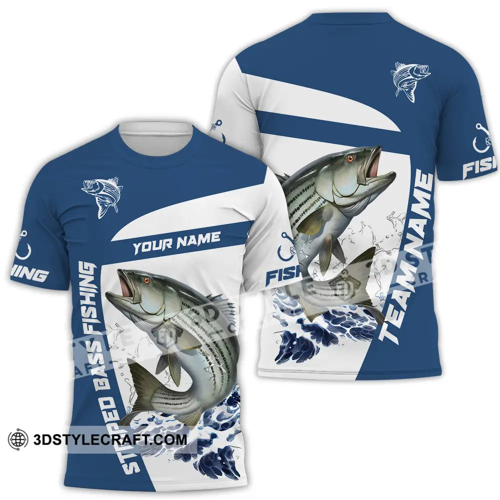 Unisex Shirt - Custom Name And Team Striped Fishing T-Shirt / S T-Shirt