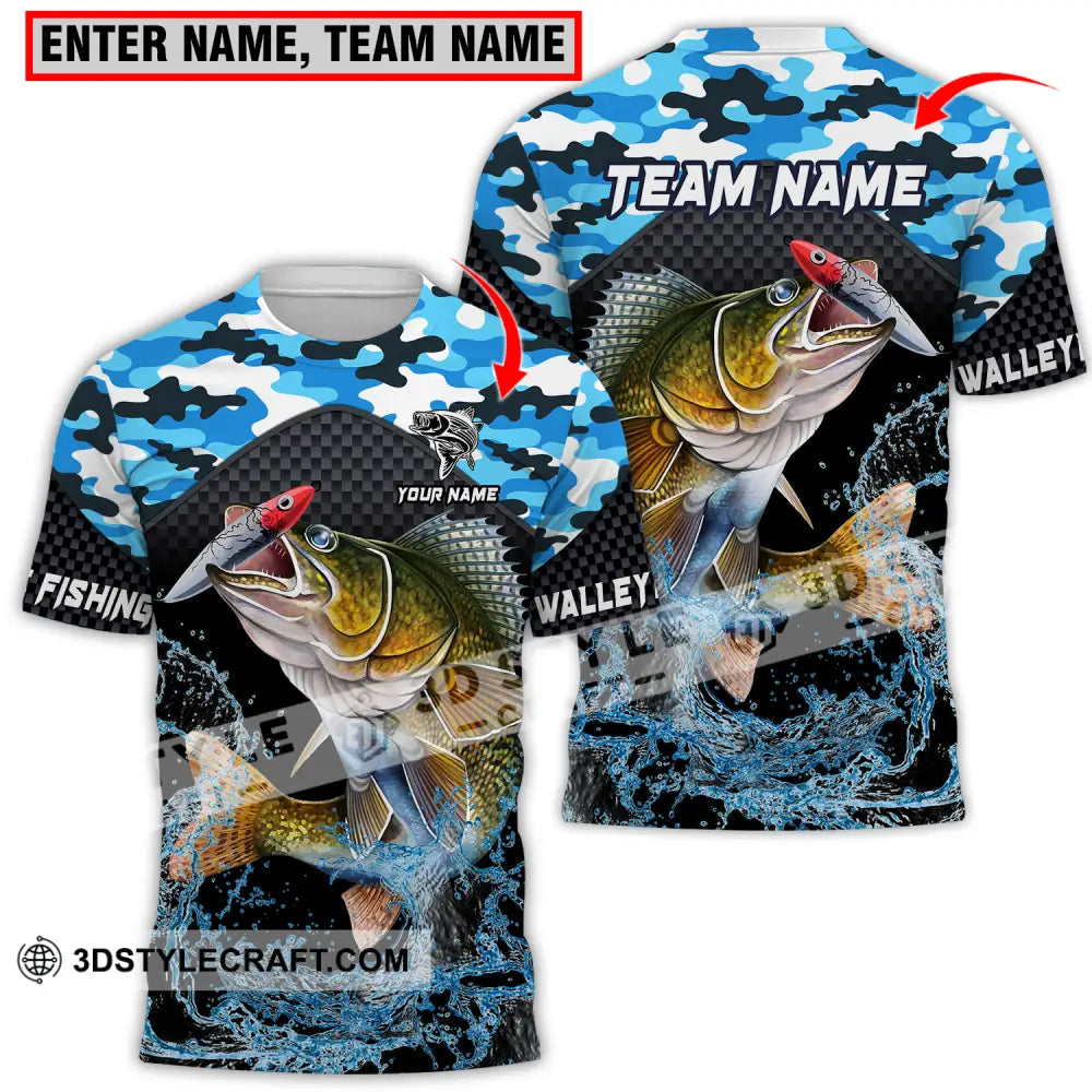 Unisex Shirt - Custom Name And Team Walley Fishing T-Shirt