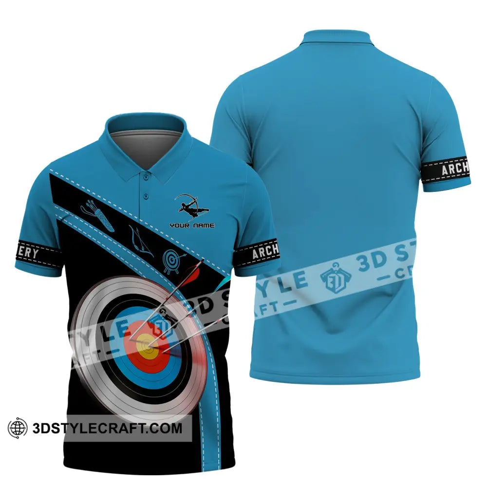 Unisex Shirt - Custom Name Archery Lover Polo / S T-Shirt