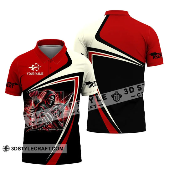 Unisex Shirt, Custom Name Archery Shirt, Archery Polo Long Sleeve, Archery Lover, Archery T-Shirt style option 4